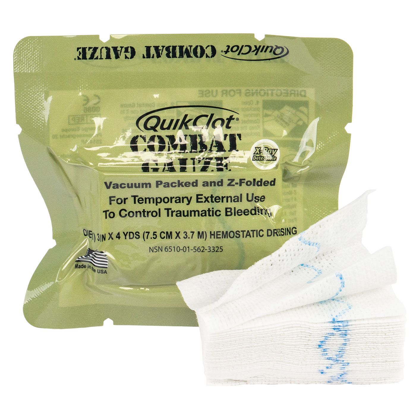 QuikClot Z-Fold Vacuum Packed Combat Gauze